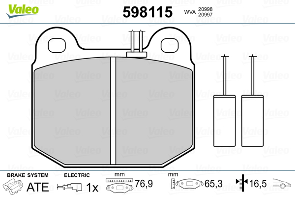 Remblokset Valeo 598115