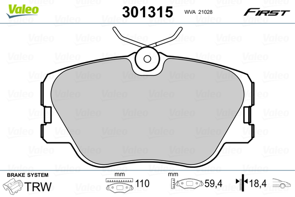 Remblokset Valeo 301315