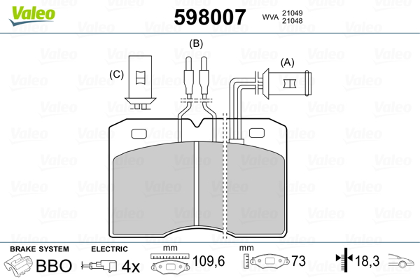 Remblokset Valeo 598007