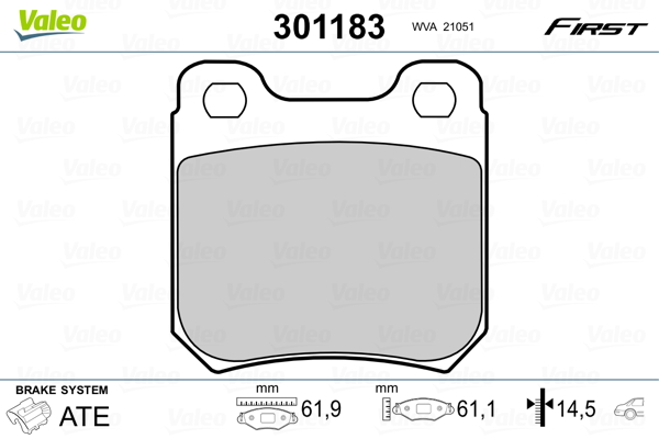 Remblokset Valeo 301183