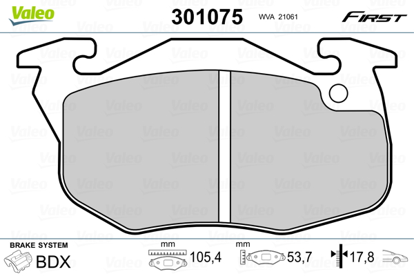 Remblokset Valeo 301075