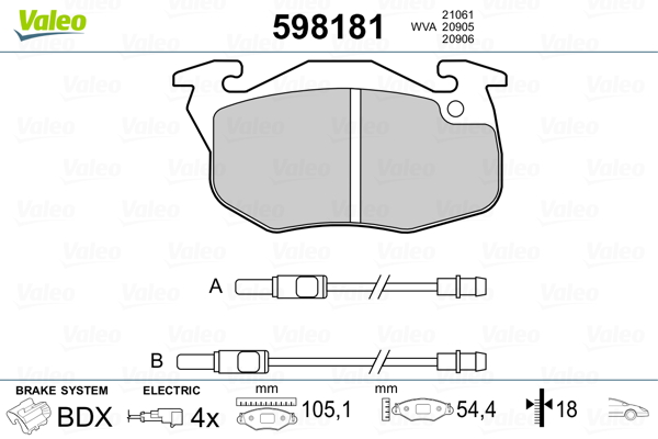 Remblokset Valeo 598181