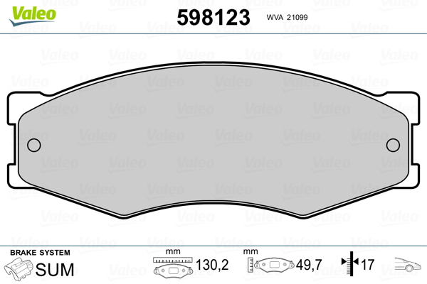 Remblokset Valeo 598123