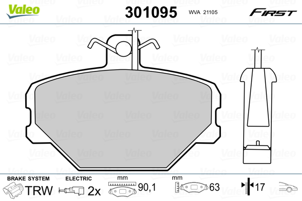 Remblokset Valeo 301095