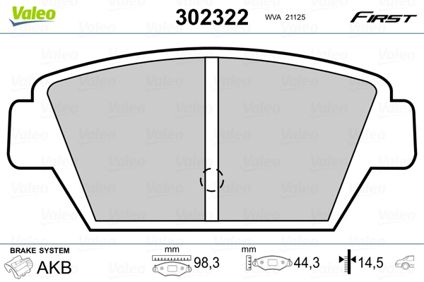 Remblokset Valeo 302322