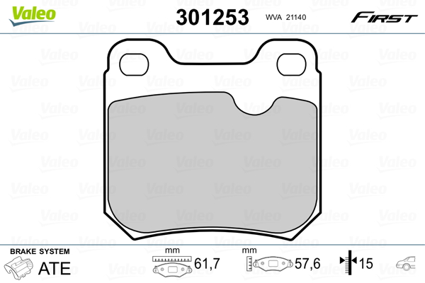 Remblokset Valeo 301253