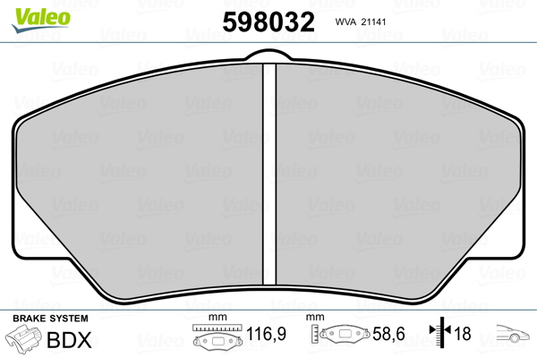 Remblokset Valeo 598032