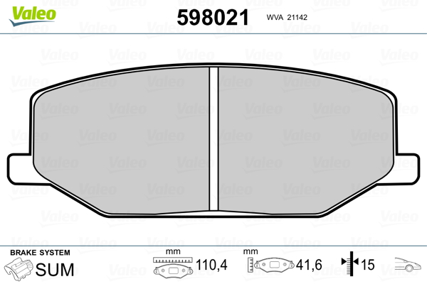 Remblokset Valeo 598021