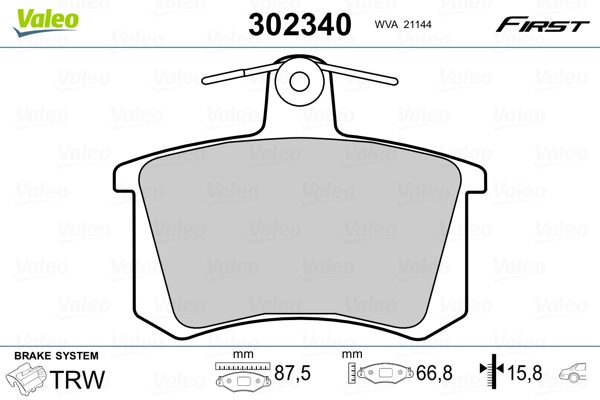 Remblokset Valeo 302340