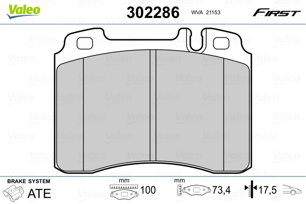 Remblokset Valeo 302286