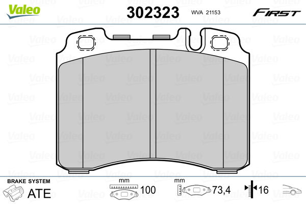 Remblokset Valeo 302323