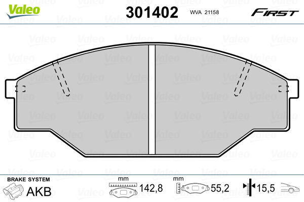 Remblokset Valeo 301402