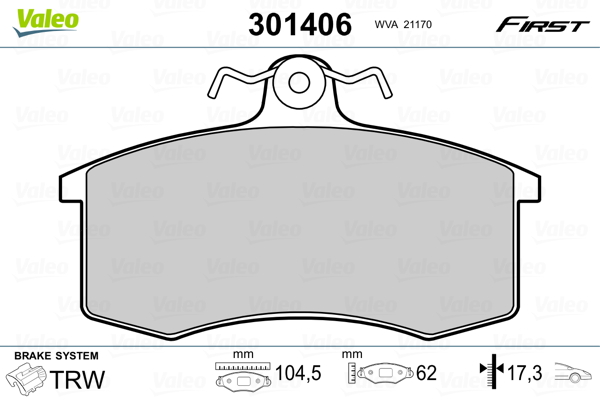 Remblokset Valeo 301406