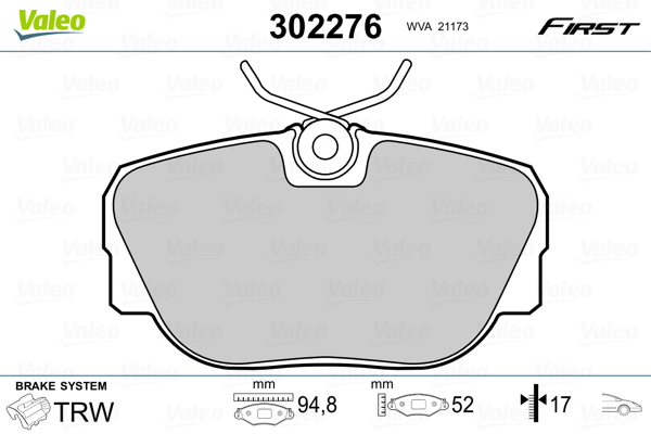 Remblokset Valeo 302276