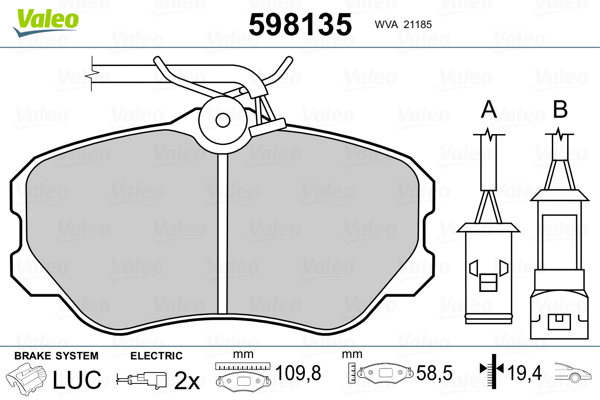 Remblokset Valeo 598135