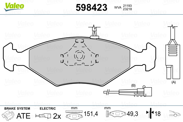 Remblokset Valeo 598423