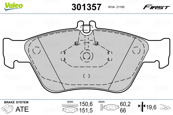 Remblokset Valeo 301357