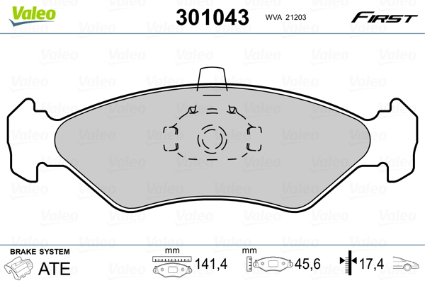 Remblokset Valeo 301043