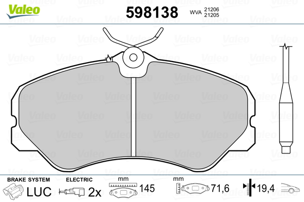 Remblokset Valeo 598138