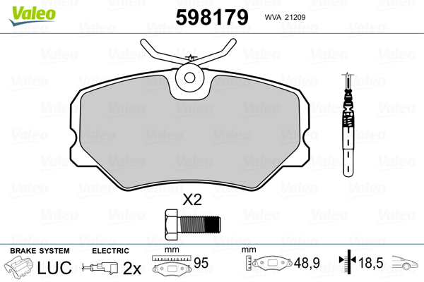 Remblokset Valeo 598179