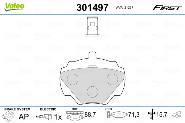 Remblokset Valeo 301497