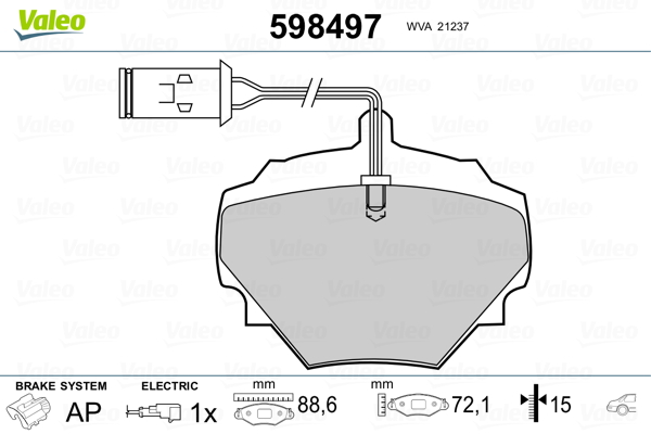 Remblokset Valeo 598497