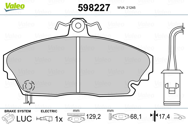 Remblokset Valeo 598227