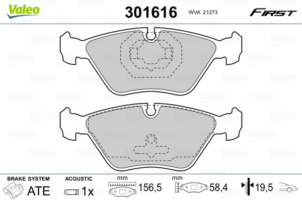 Remblokset Valeo 301616