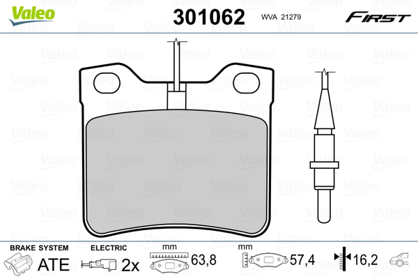 Remblokset Valeo 301062