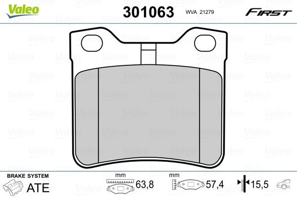 Remblokset Valeo 301063