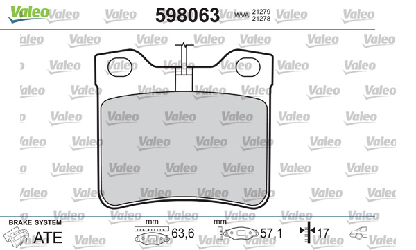 Remblokset Valeo 598063