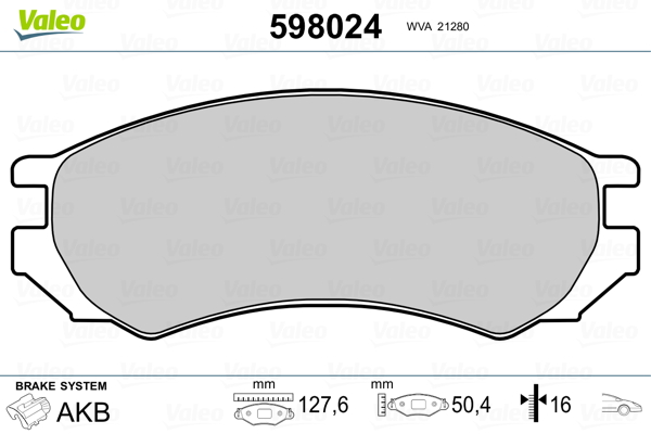 Remblokset Valeo 598024