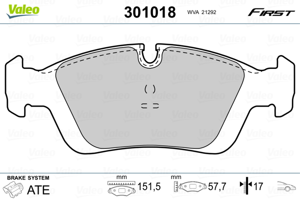 Remblokset Valeo 301018