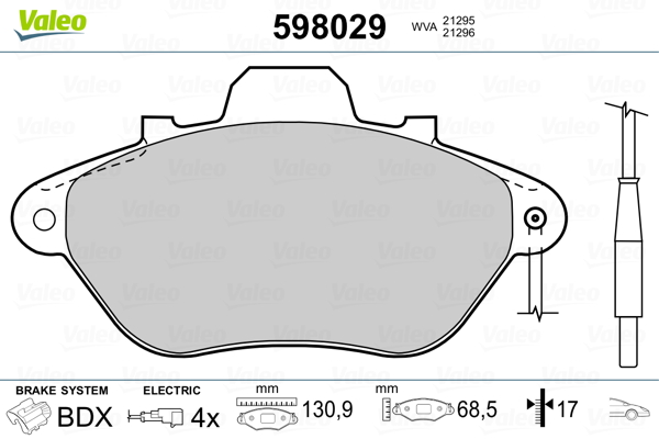 Remblokset Valeo 598029