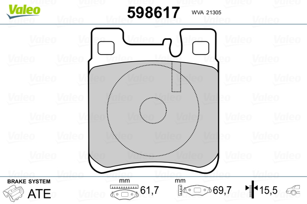 Remblokset Valeo 598617