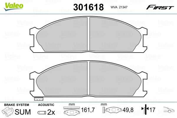 Remblokset Valeo 301618