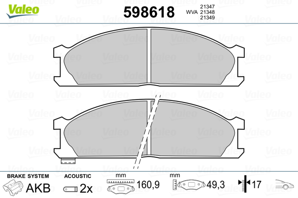 Remblokset Valeo 598618