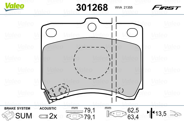 Remblokset Valeo 301268