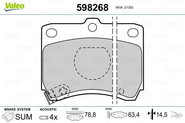 Remblokset Valeo 598268