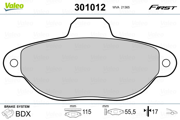 Remblokset Valeo 301012