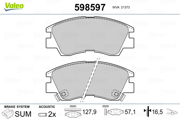 Remblokset Valeo 598597