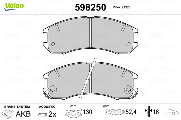 Remblokset Valeo 598250