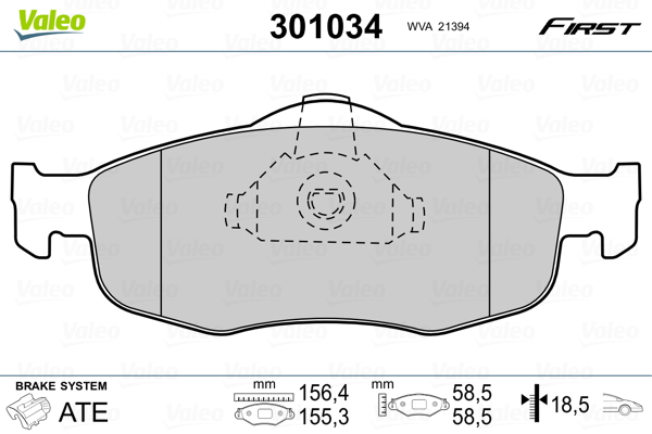 Remblokset Valeo 301034