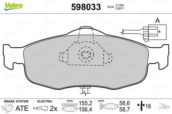 Remblokset Valeo 598033