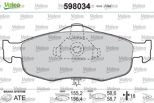 Remblokset Valeo 598034