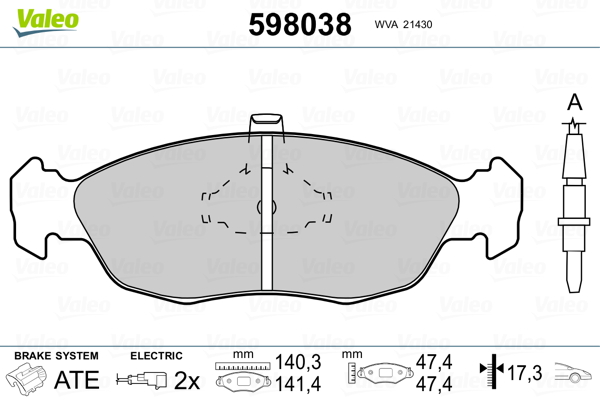 Remblokset Valeo 598038