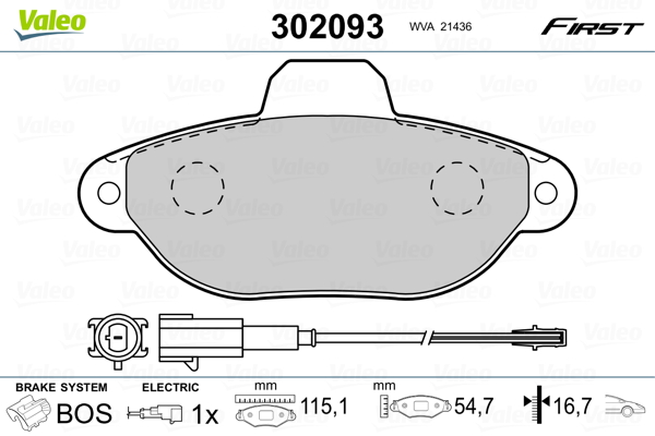 Remblokset Valeo 302093