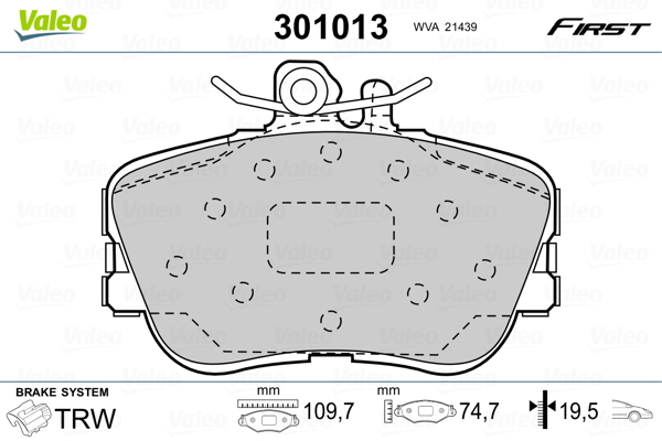 Remblokset Valeo 301013