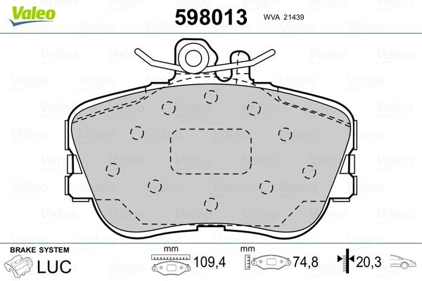 Remblokset Valeo 598013