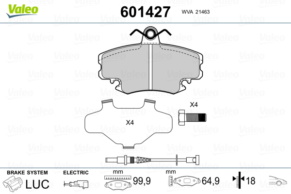 Remblokset Valeo 601427